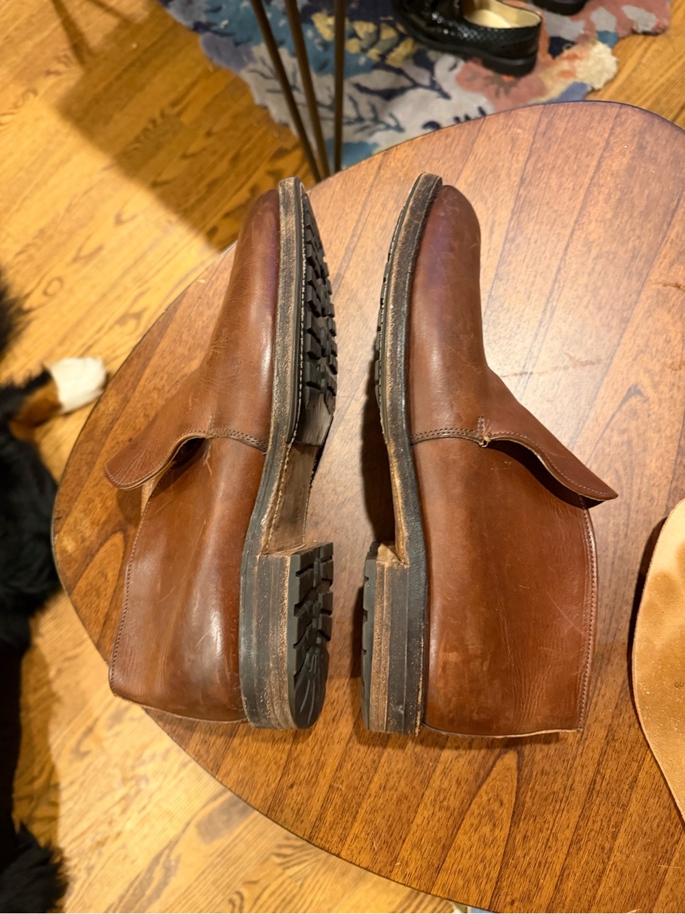 Alden Men’s Chestnut Brown Leather Slip-On Chukka Boots - Picture 5 of 9